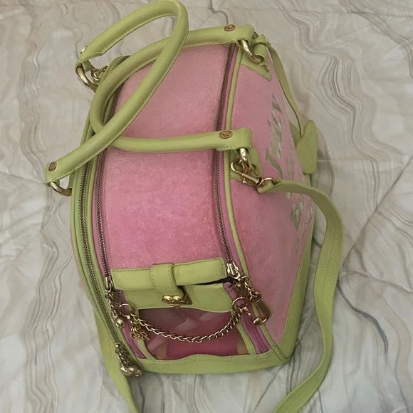 Juicy Couture Pink and Lime Pet Carrier - Picture 3 of 17